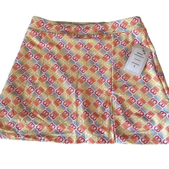 Cotton On Multi-color Body Smoothing Basketball Diagonal B Logo Skort Size S NWT - Picture 1 of 9